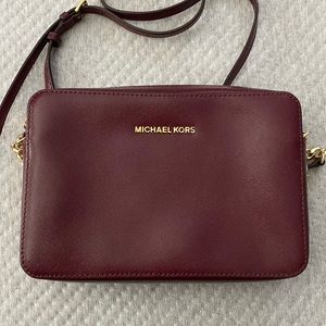 Burgundy Michael Kors Crossbody